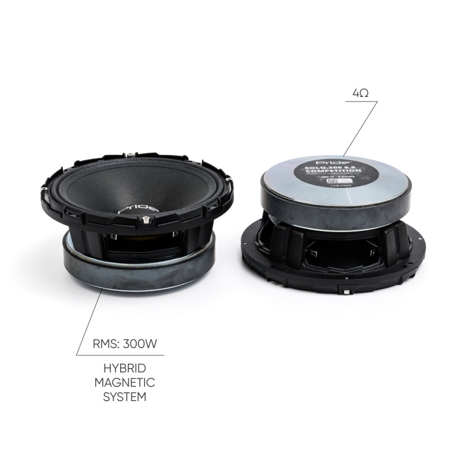 Pride Audio Solo 300 6.5 Competition 16 CM 300 RMS Midrange