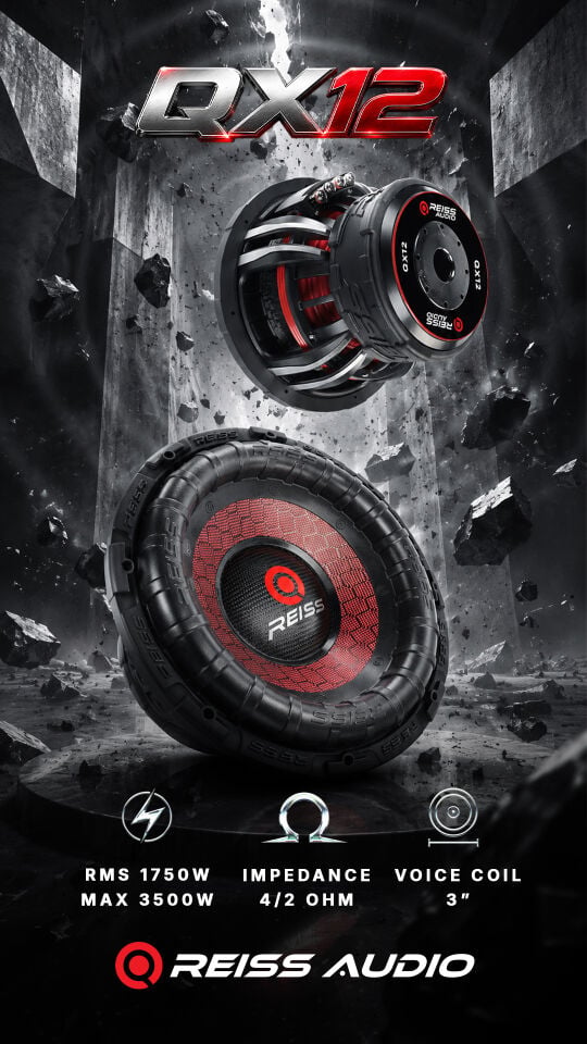 REISS AUDIO RS-QX12 30 CM 1750 RMS BASS