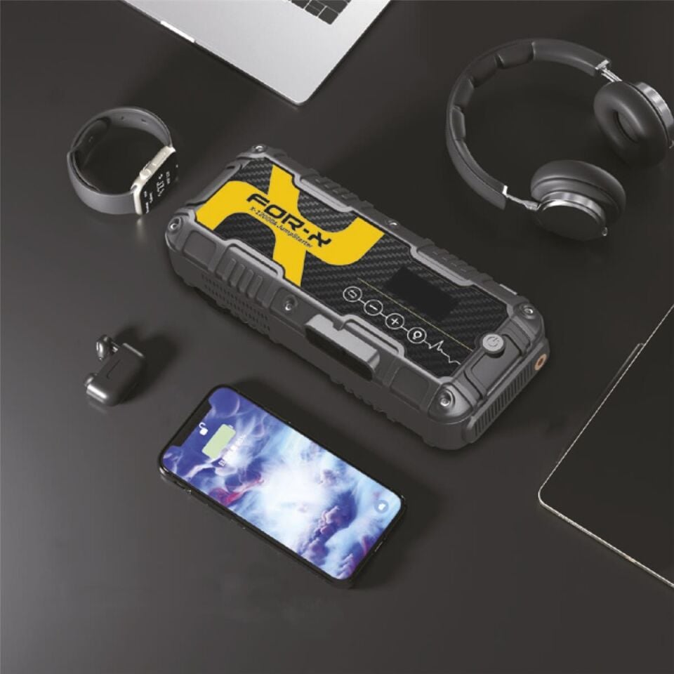 For-X X-12000A 12000 mAh 1600A Akü Takviye Cihazı ve Hava Kompresörü